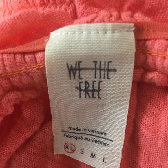 Free People We The Free Orange hummingbird Top Size XS 😃 - Picture 5 of 5